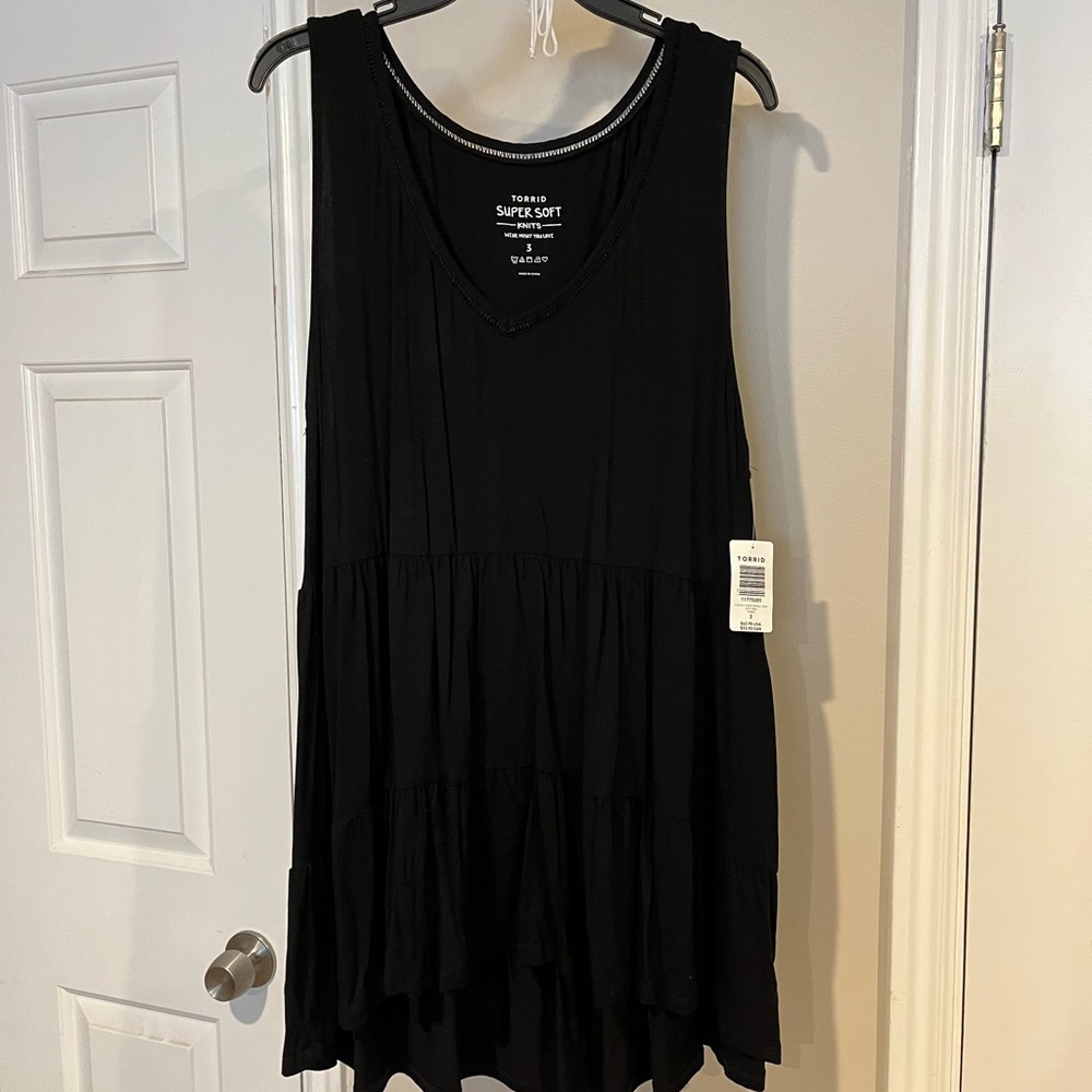 Black babydoll tank size 3